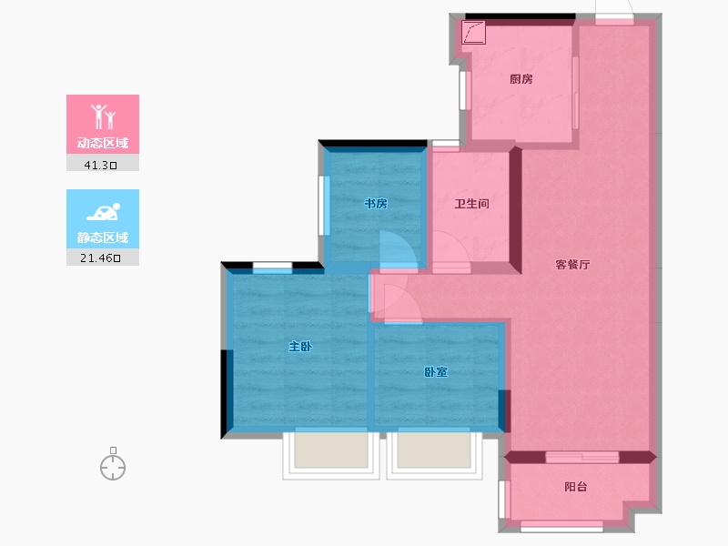 广东省-广州市-奥园城市天地-59.00-户型库-动静分区