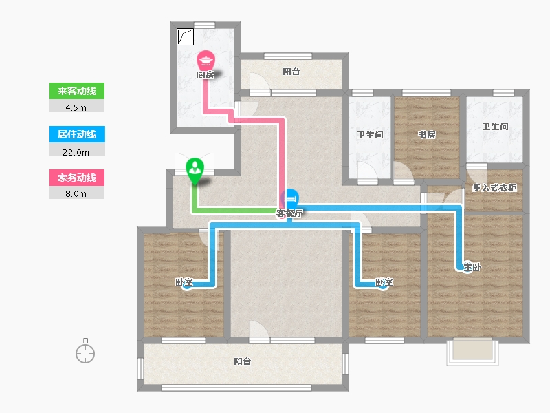 山东省-潍坊市-万特公馆-115.00-户型库-动静线