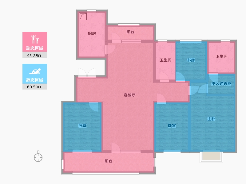 山东省-潍坊市-万特公馆-115.00-户型库-动静分区