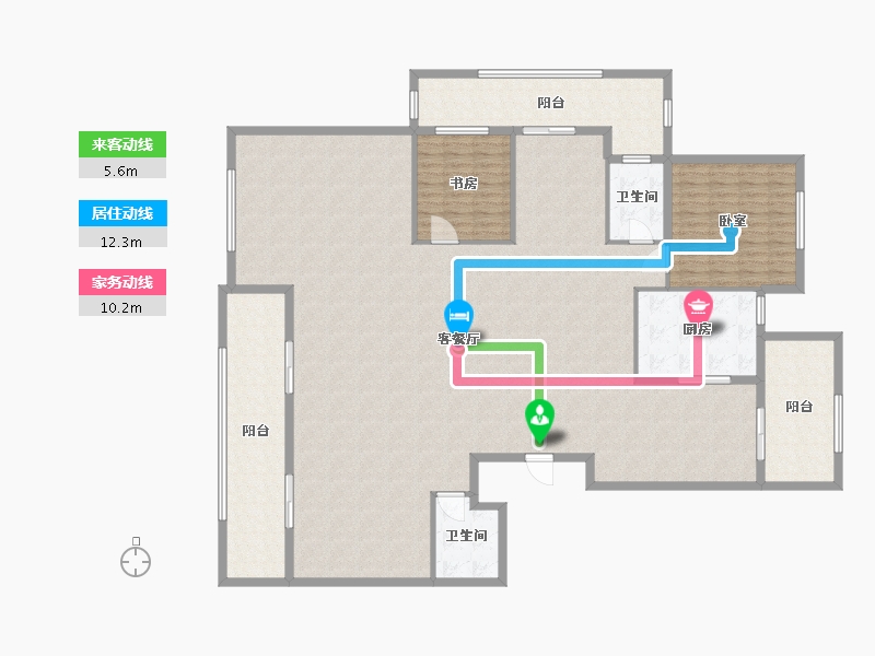 浙江省-衢州市-永易美丽东城-230.00-户型库-动静线