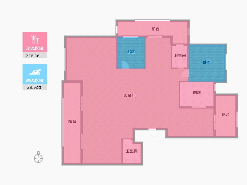 浙江省-衢州市-永易美丽东城-230.00-户型库-动静分区