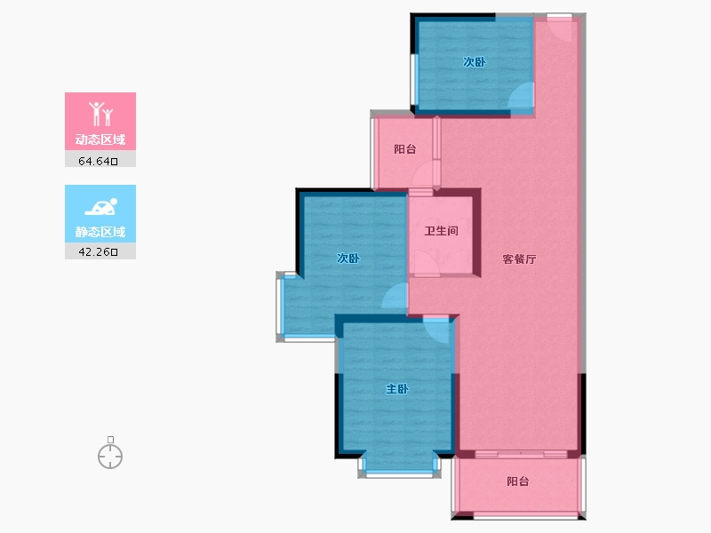 云南省-红河哈尼族彝族自治州-弥勒印象-90.00-户型库-动静分区