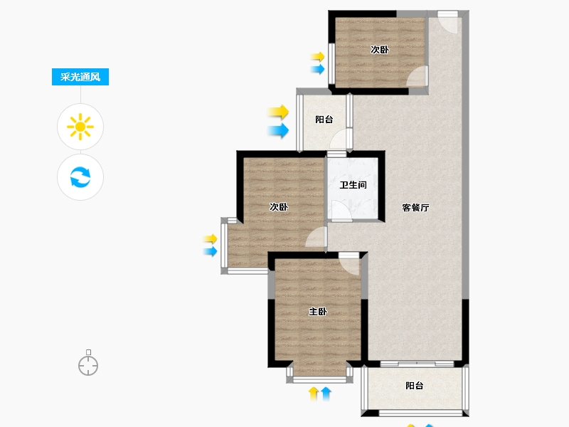 云南省-红河哈尼族彝族自治州-弥勒印象-90.00-户型库-采光通风