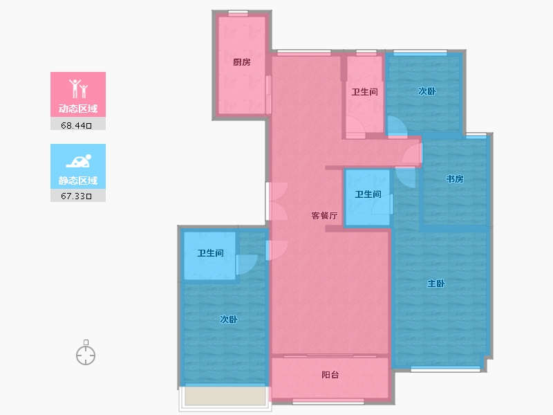 河北省-保定市-云水湾-134.41-户型库-动静分区