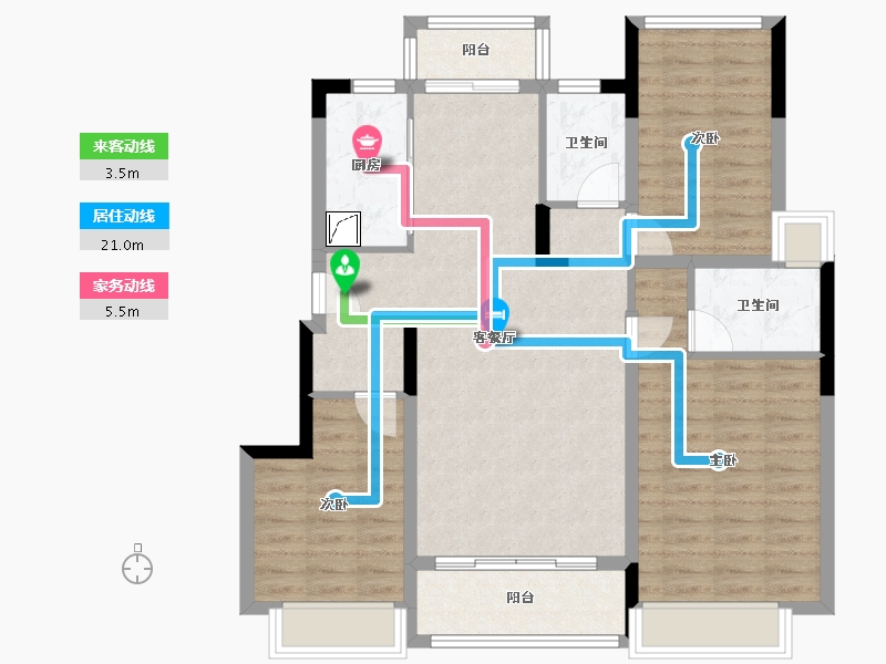 广东省-珠海市-格力平沙九号二期-99.00-户型库-动静线