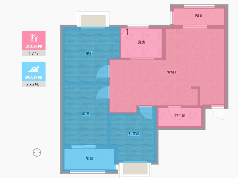 福建省-福州市-鳝溪佳园-78.00-户型库-动静分区