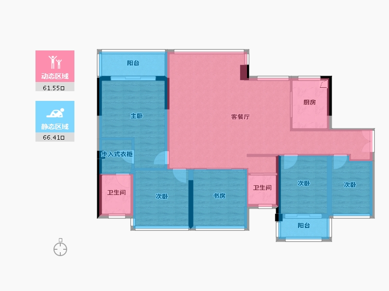 湖南省-永州市-麒麟公馆-115.00-户型库-动静分区