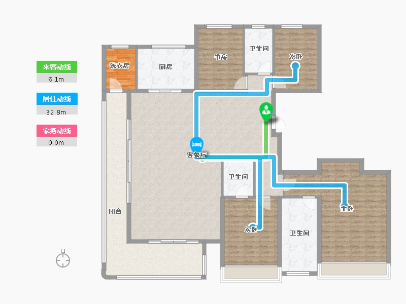 浙江省-台州市-四季辰院-192.00-户型库-动静线