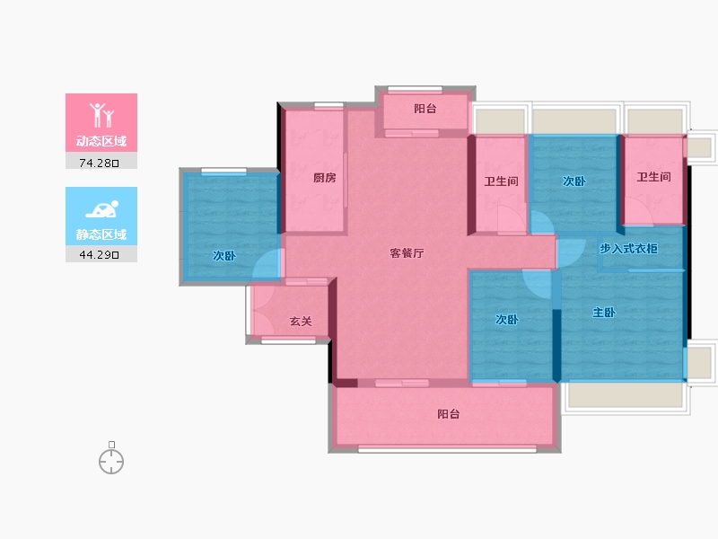 广东省-广州市-越秀·和樾府-106.00-户型库-动静分区