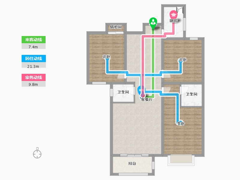 河北省-石家庄市-智慧健康城-114.00-户型库-动静线