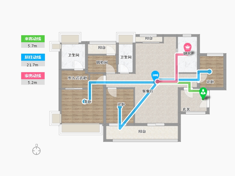 广东省-广州市-越秀·和樾府-106.96-户型库-动静线