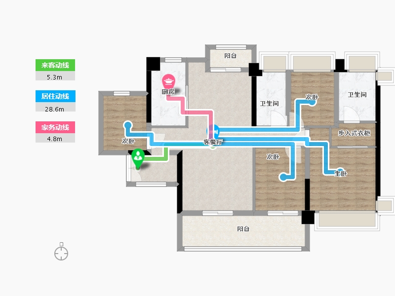 广东省-广州市-越秀·和樾府-106.96-户型库-动静线