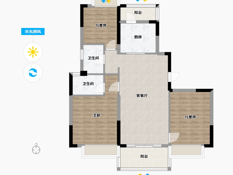 江西省-赣州市-正荣悦玺-92.00-户型库-采光通风