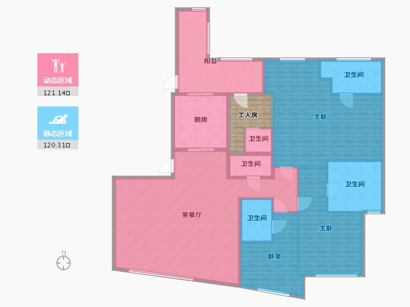 广东省-广州市-汇悦台-231.00-户型库-动静分区