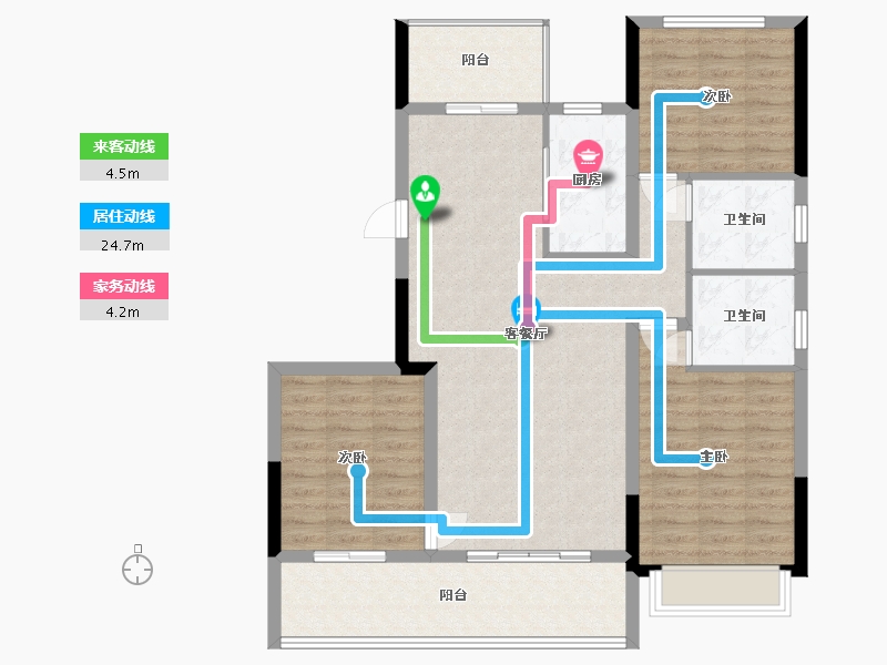 安徽省-宿州市-万像皇家公馆-115.00-户型库-动静线