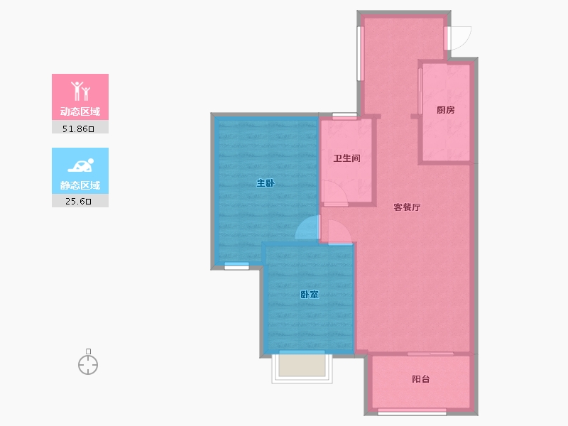 四川省-成都市-水畔经典-70.00-户型库-动静分区