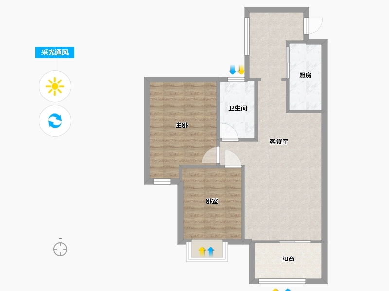 四川省-成都市-水畔经典-70.00-户型库-采光通风