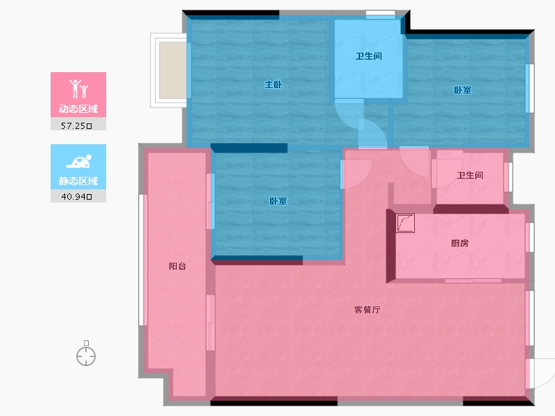 安徽省-芜湖市-高速东方御府-92.00-户型库-动静分区