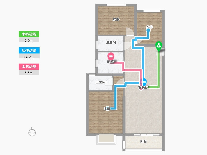 甘肃省-陇南市-天成景苑-78.00-户型库-动静线