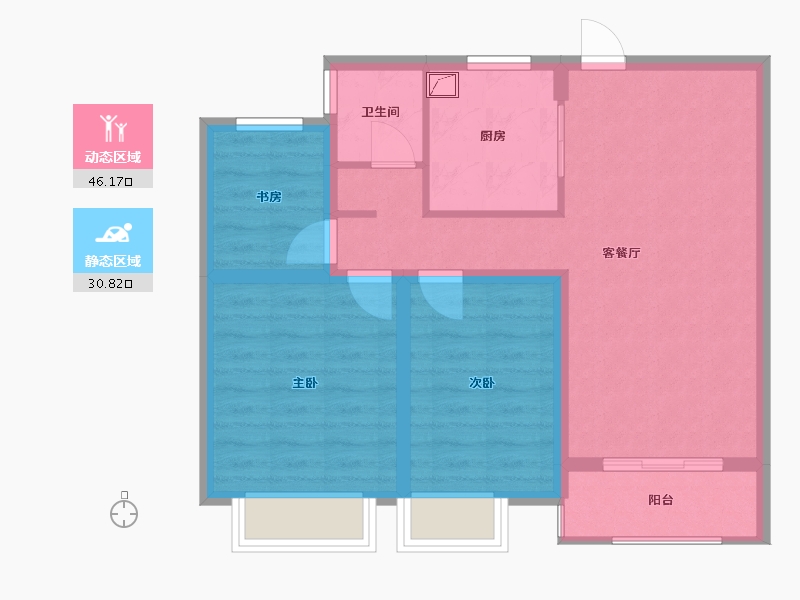 河北省-唐山市-新城澜悦府四期-82.00-户型库-动静分区