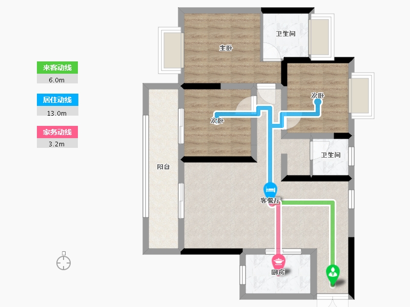 四川省-内江市-隆城锦翠一期-82.00-户型库-动静线