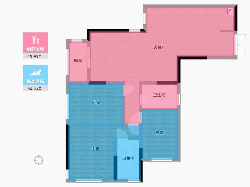 重庆-重庆市-棠宁府-89.00-户型库-动静分区