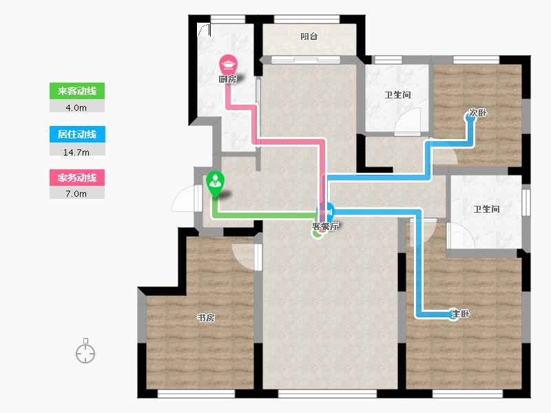 黑龙江省-大庆市-融创中央学府-104.00-户型库-动静线