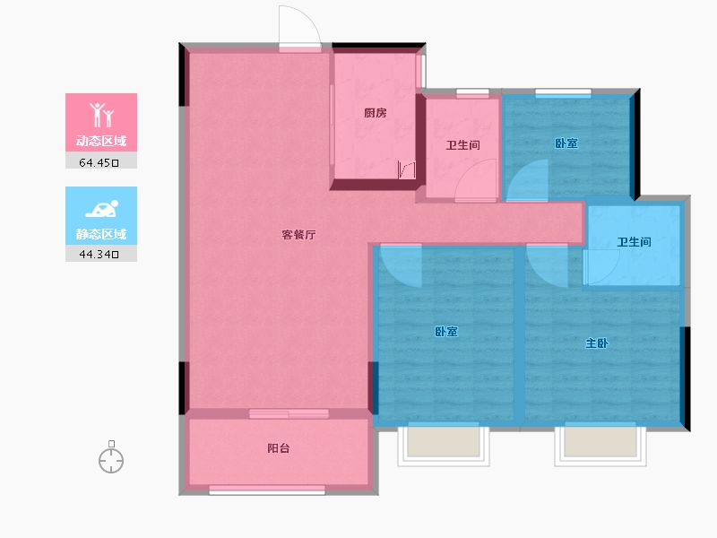 江西省-景德镇市-赣铁·凤凰城-98.00-户型库-动静分区