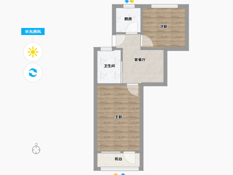 上海-上海市-环镇北路500弄-41.00-户型库-采光通风