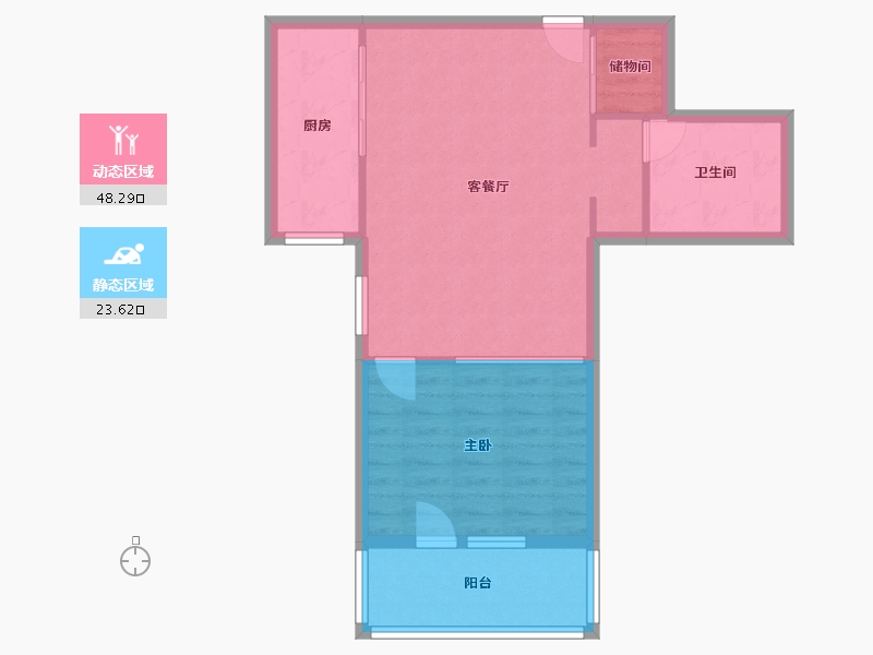 北京-北京市-丽景嘉园-65.00-户型库-动静分区