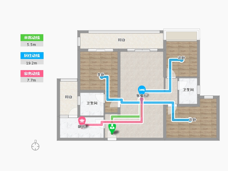 四川省-乐山市-幸福名门-97.00-户型库-动静线