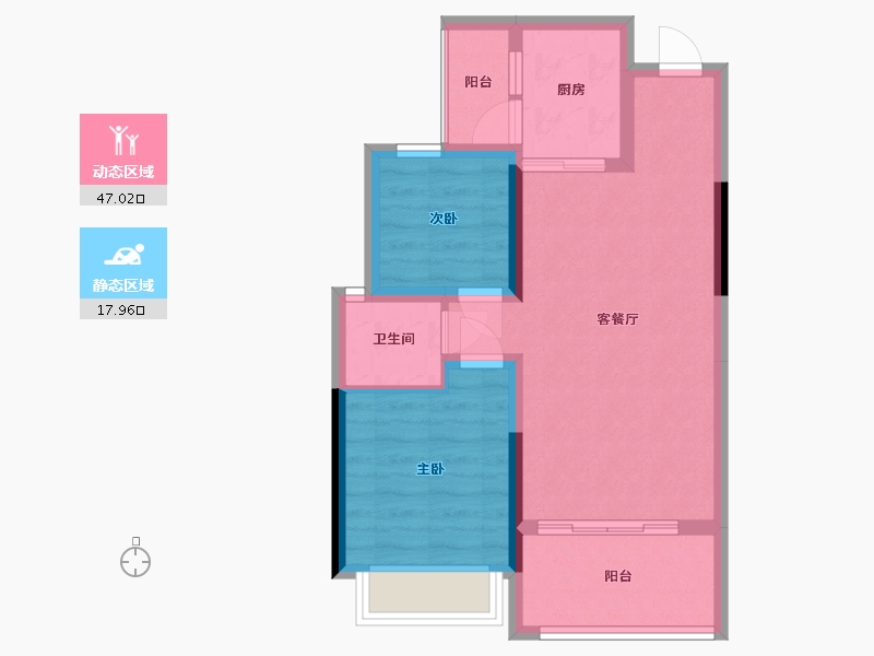 广西壮族自治区-北海市-中港城长沙湾-77.00-户型库-动静分区