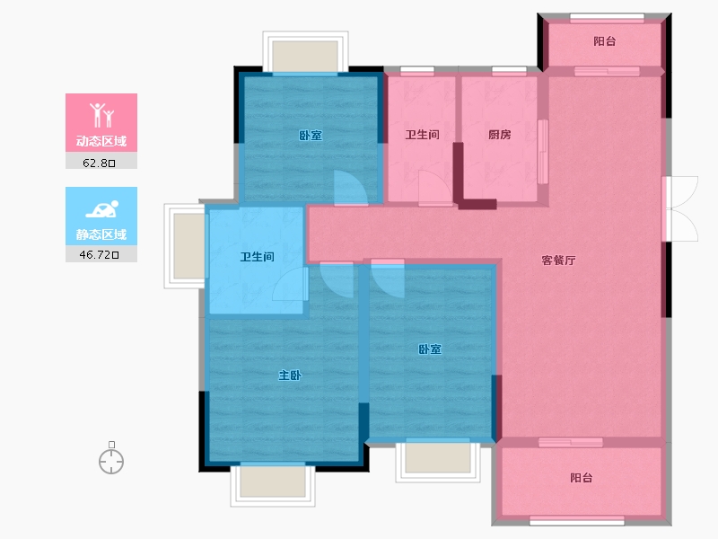 江西省-景德镇市-赣铁·凤凰城-98.00-户型库-动静分区