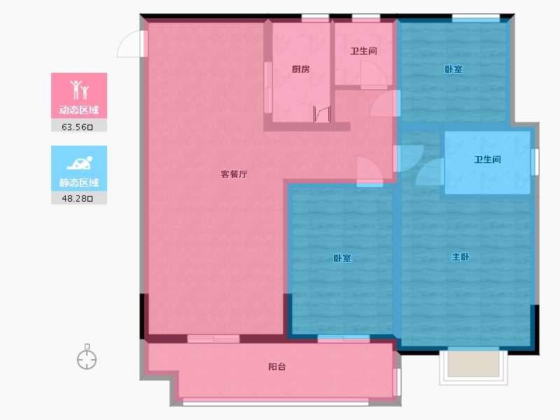 河南省-濮阳市-濮水桃花源-100.00-户型库-动静分区