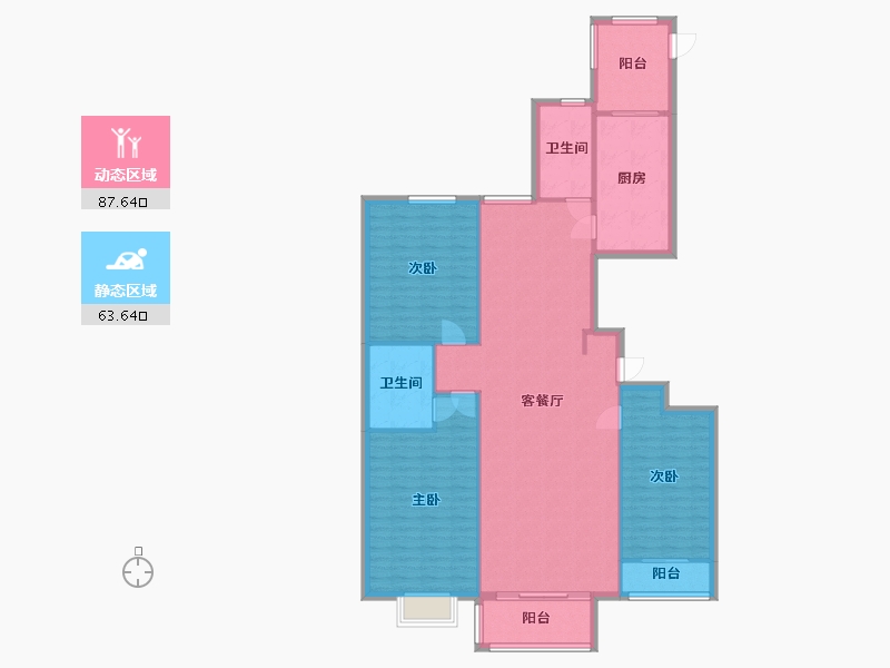 河北省-石家庄市-筑境嘉园-180.00-户型库-动静分区