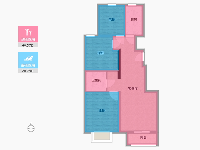 北京-北京市-中国铁建国际公馆-89.00-户型库-动静分区