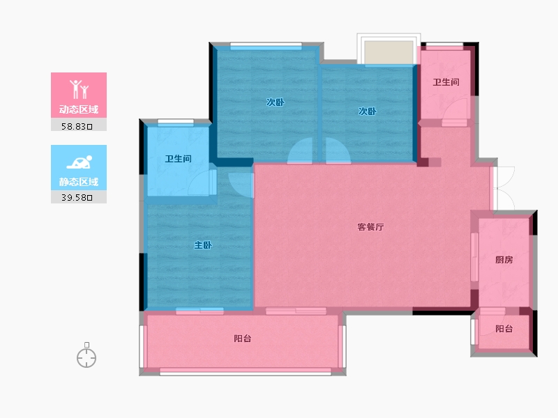 四川省-成都市-康和苑(南大街)-90.00-户型库-动静分区