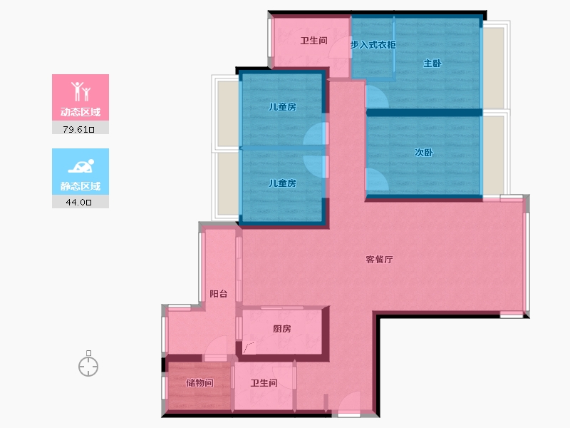 广东省-惠州市-合生上观国际-128.00-户型库-动静分区