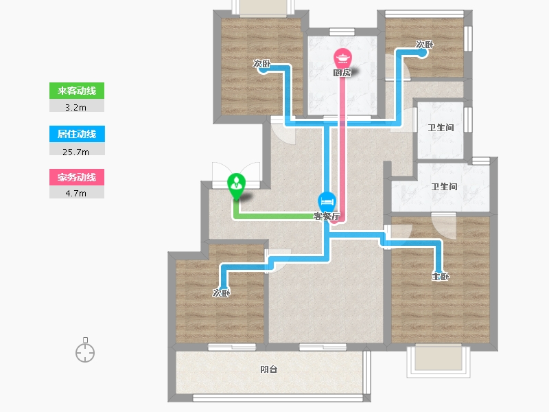 安徽省-合肥市-翡翠正荣府-96.12-户型库-动静线