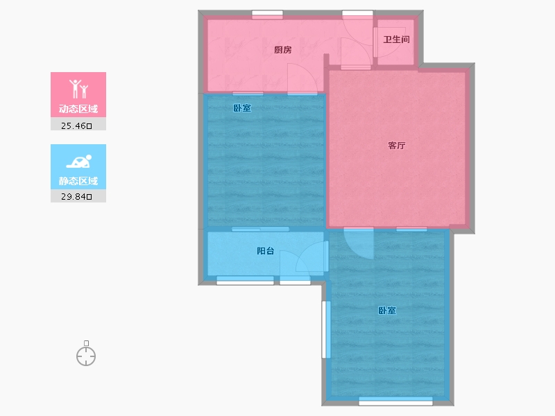 山东省-青岛市-观象一路-53.00-户型库-动静分区