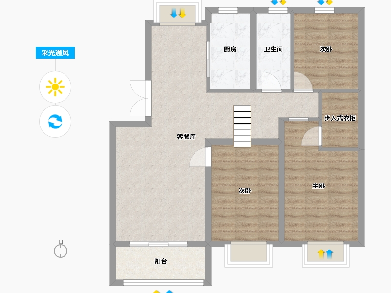 江苏省-无锡市-广益佳苑一期-266.00-户型库-采光通风