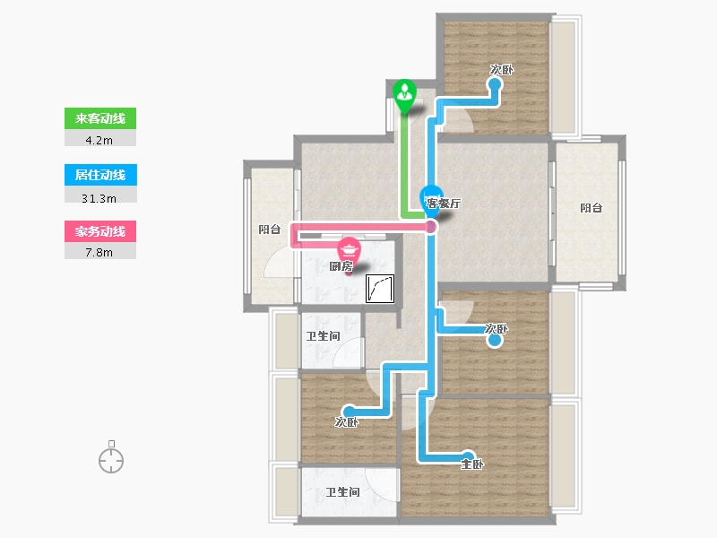 广东省-惠州市-半岛一号六期-130.00-户型库-动静线