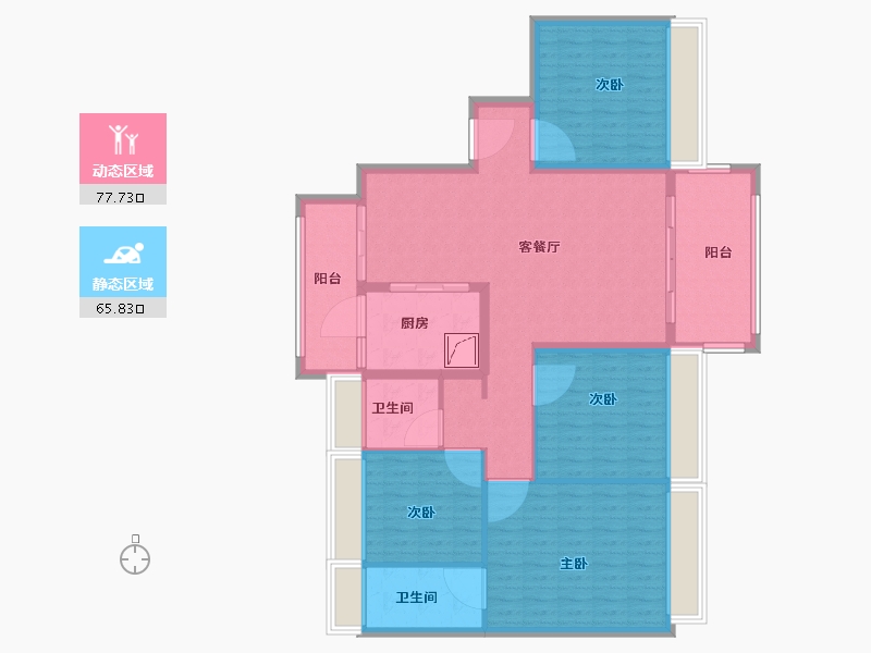 广东省-惠州市-半岛一号六期-130.00-户型库-动静分区