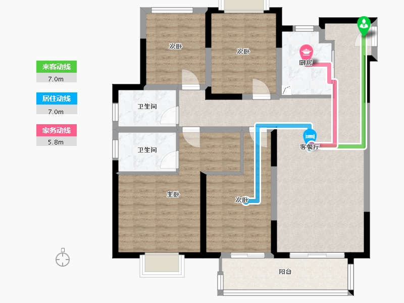 江苏省-盐城市-首府壹号-107.00-户型库-动静线