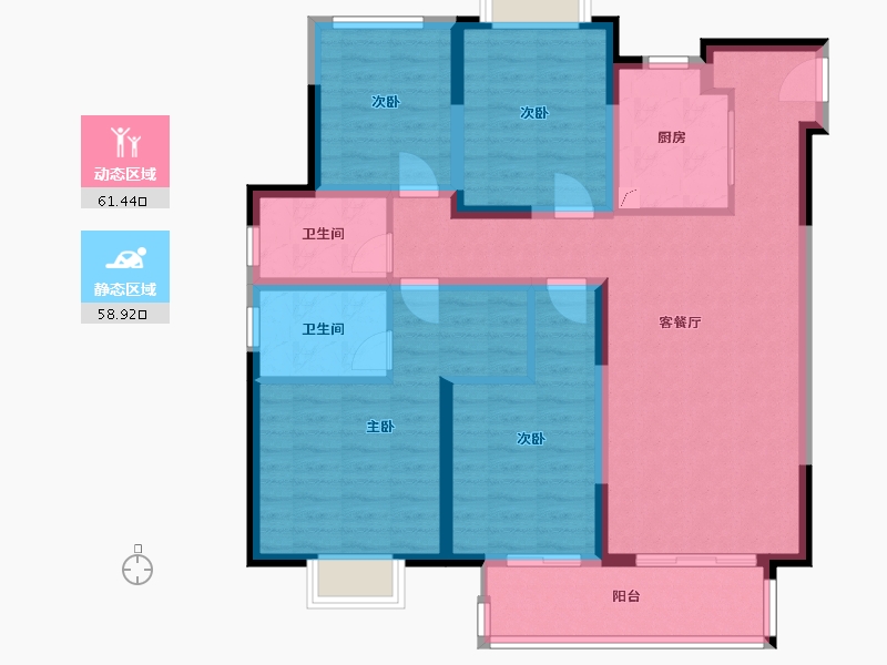 江苏省-盐城市-首府壹号-107.00-户型库-动静分区