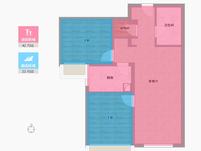 北京-北京市-中海寰宇天下-65.00-户型库-动静分区