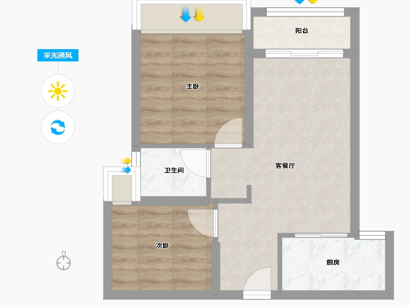 广东省-深圳市-招商臻府-47.29-户型库-采光通风