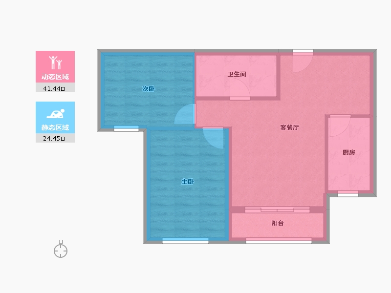 河北省-廊坊市-帝宝壹号-83.90-户型库-动静分区