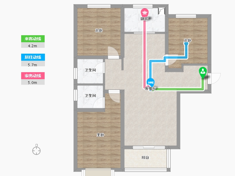 河北省-石家庄市-福城壹号院-92.98-户型库-动静线