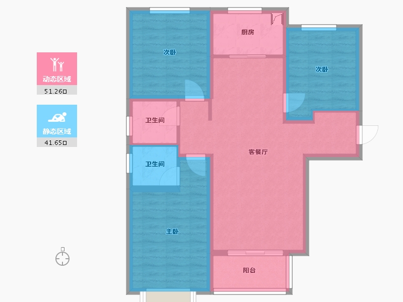 河北省-石家庄市-福城壹号院-92.98-户型库-动静分区